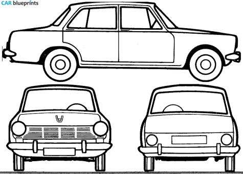 1964 Simca 1300 Sedan blueprint