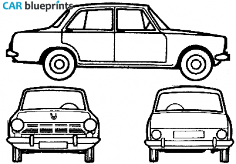 1964 Simca 1300 Sedan blueprint