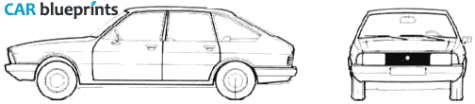 1976 Simca 1307 GLS Hatchback blueprint