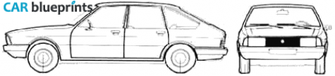 1976 Simca 1307 S Hatchback blueprint