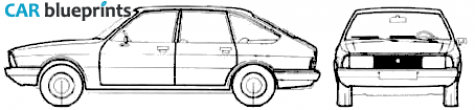 1976 Simca 1308 GT Hatchback blueprint