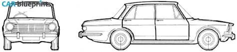 1970 Simca 1501 Sedan blueprint