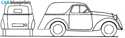 1948 Simca 5 Fourgon Van blueprint