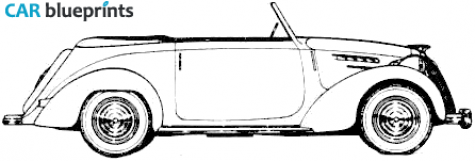 1949 Simca 8/1200 Cabriolet blueprint