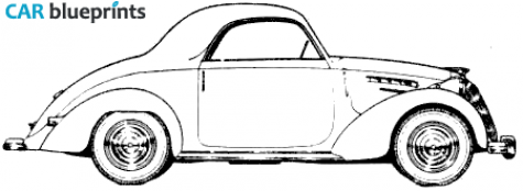 1949 Simca 8/1200 Coupe blueprint