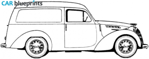 1949 Simca 8/1200 Fourgon Wagon blueprint