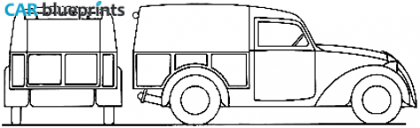 1948 Simca 8 Camionnette Van blueprint