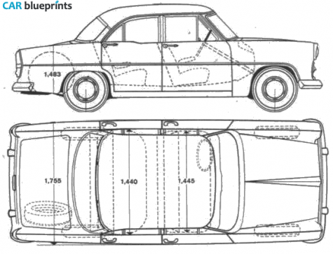 1960 Simca Ariane Sedan blueprint