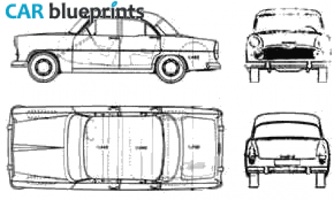 1965 Simca Ariane Sedan blueprint