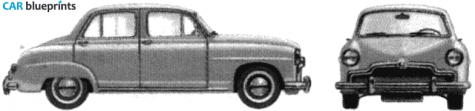 1951 Simca Aronde Sedan blueprint