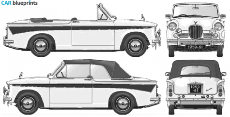 1959 Singer Gazelle IIIA Convertible Cabriolet blueprint