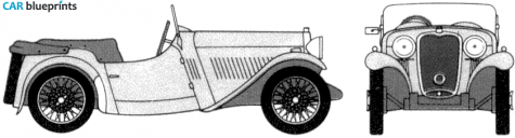 1934 Singer Nine Cabriolet blueprint