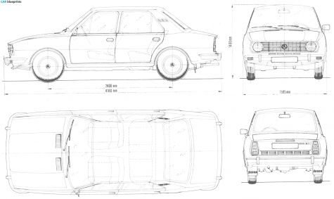 1976 Skoda 105 Sedan blueprint