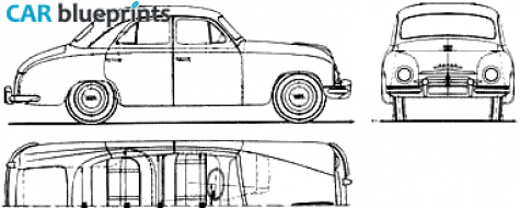 1952 Skoda 1200 Sedan blueprint