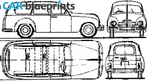 1956 Skoda 1200 Station Wagon blueprint