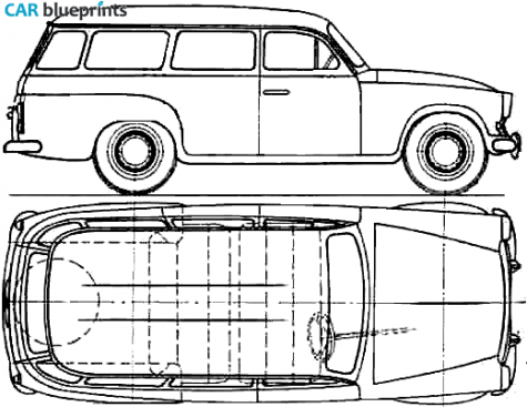 1961 Skoda 1202 Station Wagon blueprint