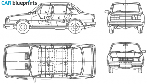 1976 Skoda 120M Sedan blueprint