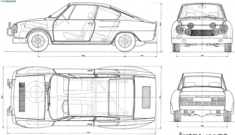 1977 Skoda 130RS Coupe blueprint