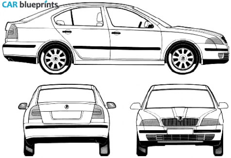 2005 Skoda Octavia II (1Z) Hatchback blueprint