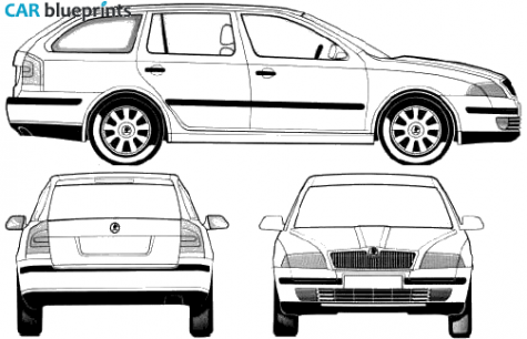 2005 Skoda Octavia II (1Z) Wagon blueprint