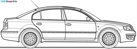 2006 Skoda Superb Sedan blueprint