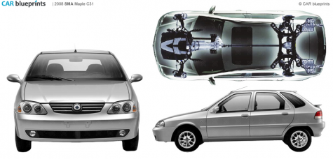 2008 SMA Maple C31 Hatchback blueprint