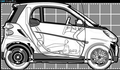 2008 Smart Fortwo Hatchback blueprint