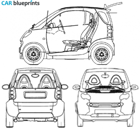 2005 Smart Fortwo Coupe blueprint