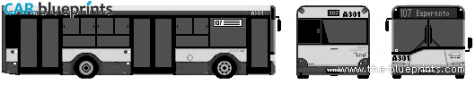 2005 Solaris Urbinetto-10 Bus blueprint