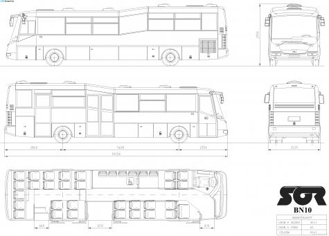 SOR BN10 Bus blueprint