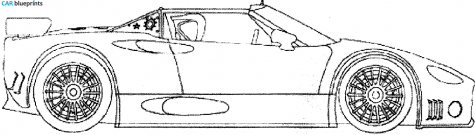 2007 Spyker C8 Spyder GT2-R Roadster blueprint