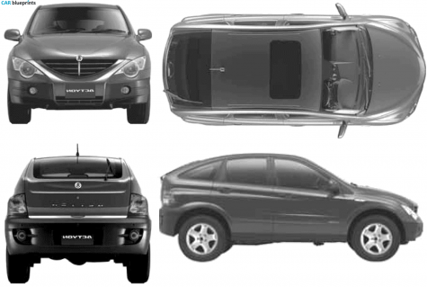 2007 SsangYong Actyon SUV blueprint