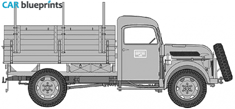 1944 Steyr 2000A Light Cargo Truck blueprint