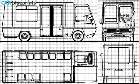 1975 Steyr Citybus S Bus blueprint