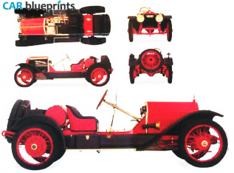 1915 Stutz Bearcat OW blueprint