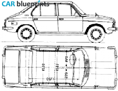 1968 Subaru 1000 Sedan blueprint