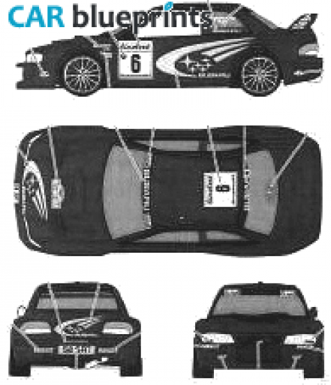 1999 Subaru Impreza WRC Monte Carlo Coupe blueprint