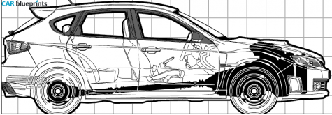 2008 Subaru Impreza WRX STi Hatchback blueprint