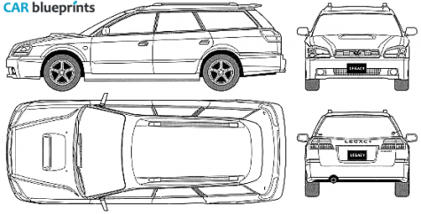 2001 Subaru Legacy B4 Touring GT B Wagon blueprint