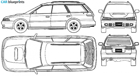 2001 Subaru Legacy Touring GT Wagon blueprint