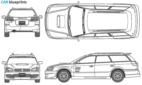 2003 Subaru Legacy Touring C West Wagon blueprint