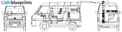 2005 Subaru Sambar Van blueprint