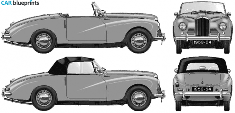 1953 Sunbeam Alpine Cabriolet blueprint