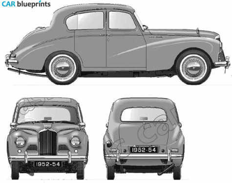 1952 Sunbeam Talbot 90 Mk II A Sedan blueprint