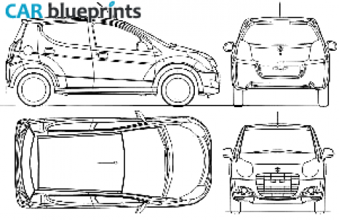 2008 Suzuki Maruti A-Star Hatchback blueprint