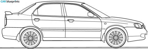 2003 Suzuki Maruti Baleno Sedan blueprint