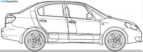 2008 Suzuki Suzuki SX4 Sedan blueprint