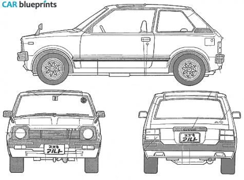 1981 Suzuki Alto Hatchback blueprint