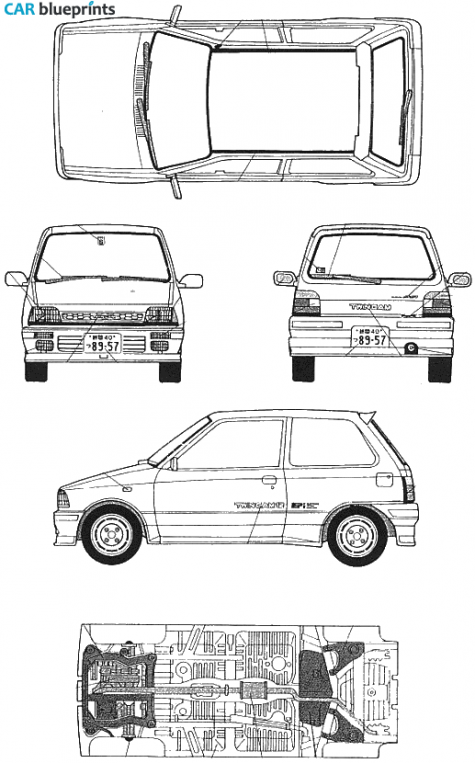 1979 Suzuki Alto Twincam Hatchback blueprint