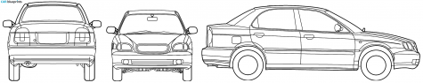 1998 Suzuki Baleno Sedan blueprint